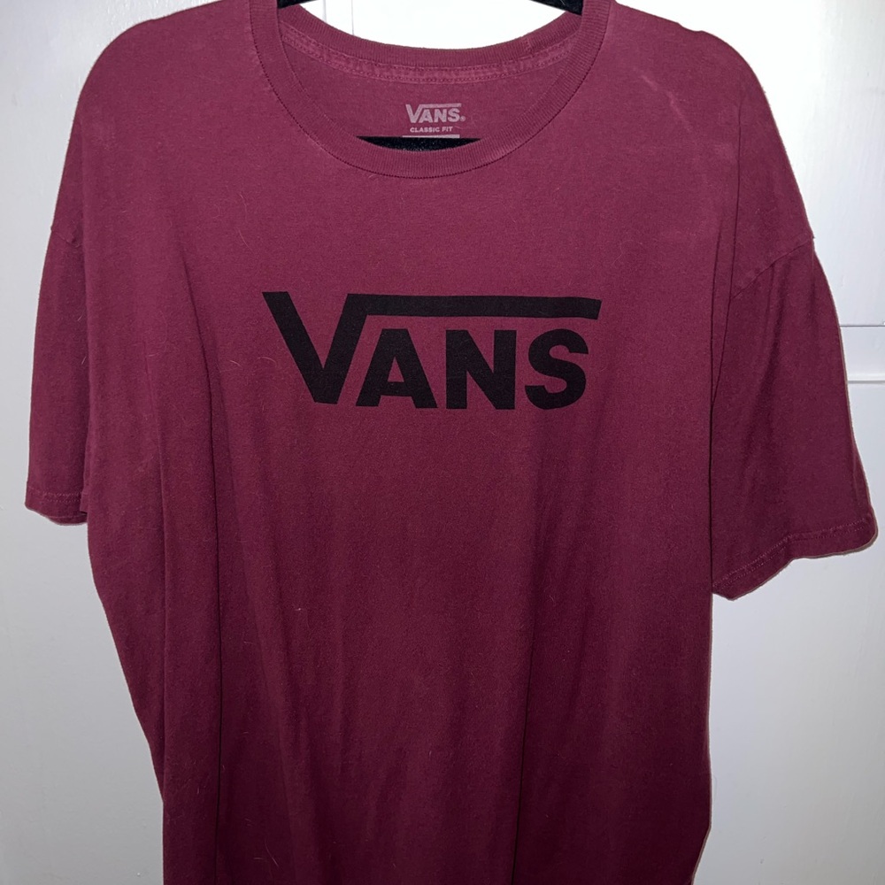 Vans Men's Maroon T-Shirt